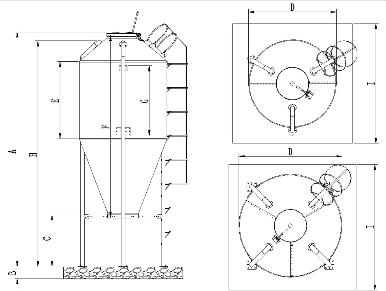 4MC玻璃钢料塔(2.4吨)(图1)